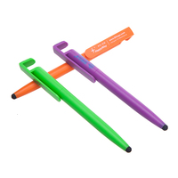 Stylo tactile 4 en 1, avec support pour téléphone et écran de nettoyage, logo personnalisé, fournitures de bureau