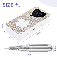 Nouveau design de lime à ongles en diamant de coeur perceuse à ongles électrique prix de la machine perceuse à ongles sans fil professionnelle