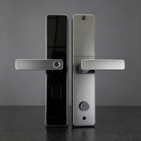 TT LOCK CNC Kunci Pintar Aluminium Presisi Tahan Air Kunci Sidik Jari Kata Sandi Kode Morse Cloud Steel Kompatibel B08 Mortise