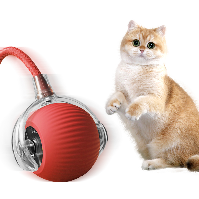USB-зарядное устройство с катящимся шариком, игрушка для домашних животных, 360 °, автоматическая интерактивная игрушка для собак, силиконовая веревка, Интерактивная игрушка