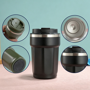 Nuevo Termo de Acero Inoxidable 304, Taza de Café con Diseño Moderno, Antiderrames, para Viaje, para Auto, con Logotipo Personalizado, Regalo Corporativo - Product Image 3
