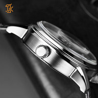 Montre squelette OEM avec roue d'équilibrage à 9 heures, en acier inoxydable 316L, logo personnalisé, montre-bracelet mécanique automatique pour homme, fabricant