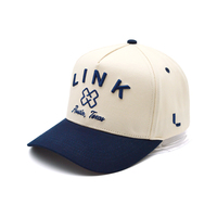 Gran oferta, logotipo personalizado bordado, Color sólido, algodón, 5 paneles, gorra deportiva de béisbol de dos tonos, estilo callejero