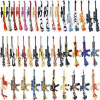 Porte-clés Bijou Arme de Défense Personnelle Modèle Pistolet 3D en Métal, Pendentif pour Sac et Clés de Voiture, Cadeau pour Enfants et Hommes