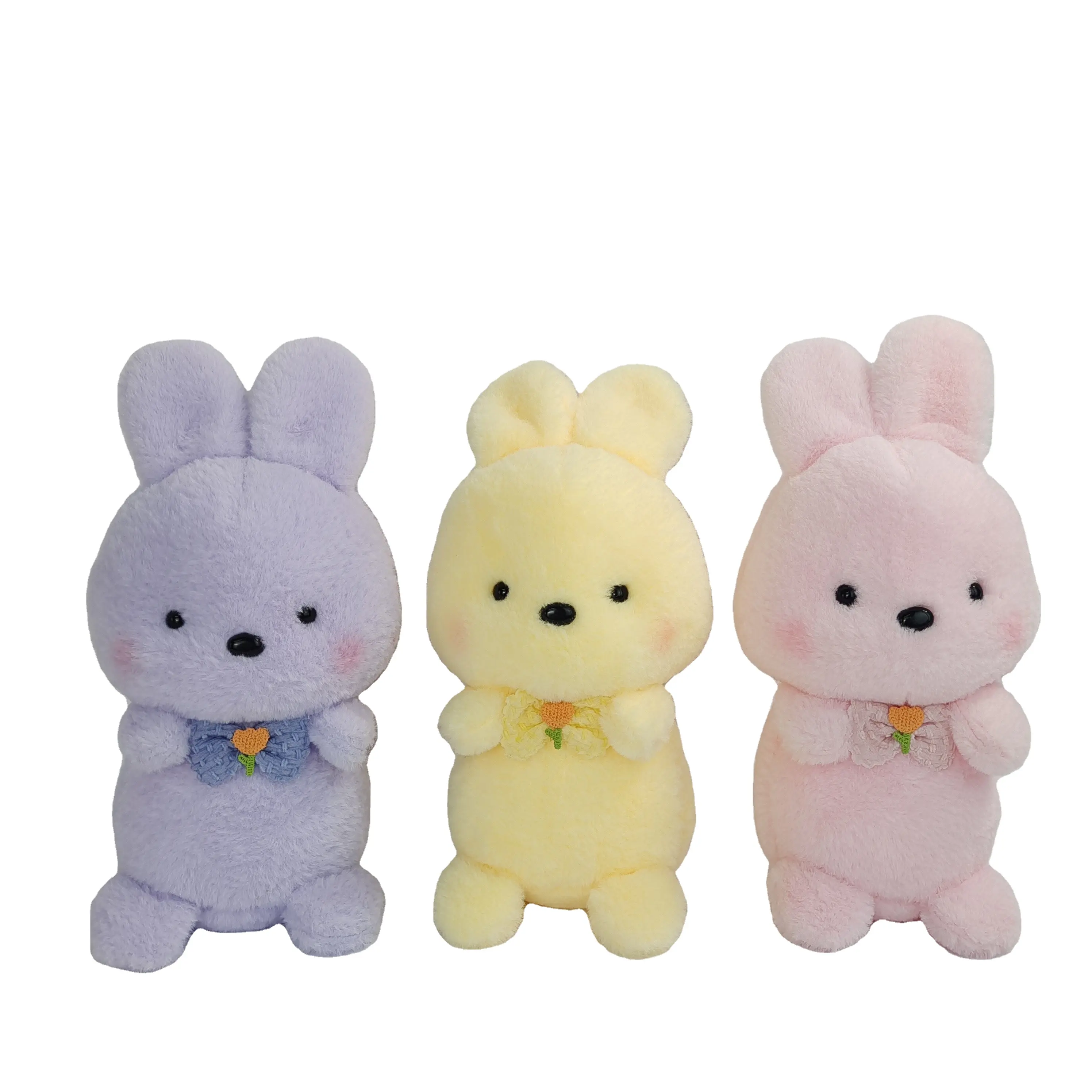 Hadiah Hari anak-anak 22 cm mainan mewah kelinci warna-warni lucu untuk mesin cakar mainan bayi boneka binatang