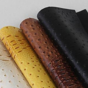 फैक्टरी थोक वाटरप्रूफ मगरमच्छ ओस्ट्रिक पैटर्न pvc fax चमड़े के नरम उभरा जूते और बैग सामग्री उच्च गुणवत्ता - Product Image 1