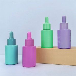 Botella de Vidrio Vacía Personalizada de 30 ml, de Lujo, con Gotero, Cilindro Esmerilado, Envase Cosmético, Botella Plana para Suero y Aceite - Product Image 4