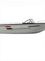 Bateau de pêche et de tourisme à grande vitesse ZM Sport en alliage d'aluminium 7,6 m avec moteur in-bord, 4/6/8 places, Chine