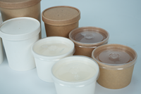 Contenants alimentaires en papier kraft jetables personnalisés, écologiques, à paroi simple, pour salades et nouilles