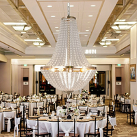 Lustre en cristal moderne de luxe pour mariage plafonniers suspendus romantiques pour hôtel fête événements salle de mariage professionnel