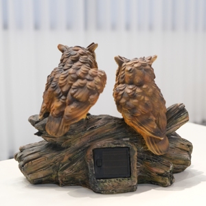 Không Thấm Nước Ngoài Trời Nhựa <span class=keywords><strong>Owl</strong></span> Bức Tượng Với Năng Lượng Mặt Trời Ánh Sáng Chào Mừng Bạn Đồ Trang Trí Sân Vườn Kim Loại Động Vật Bức Tượng Cho Vườn - Product Image 5