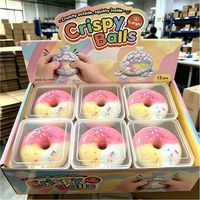Balle anti-stress en forme de donut, croustillante et moelleuse, à remontée lente, jouet de simulation de dessert