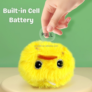 Jouet pour <span class=keywords><strong>chat</strong></span> en peluche électrique activé par le toucher, sons d'animaux simulés, balles de catnip pour chats d'intérieur - Product Image 5