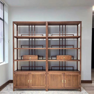 Gỗ rắn phòng khách hiện đại lưu trữ Rack & hiển thị phân vùng tủ với kệ sách 1 năm bảo hành (ZHI ông) - Product Image 2