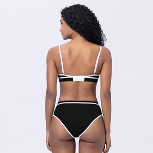 Conjunto de Traje de Baño Menstrual de Dos Piezas a Rayas Lynmiss para Mujer - Bikini de Talle Alto Impermeable y Transpirable - Product Image 5