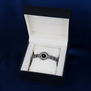 Ladies Classic Crystal 925 Sterling Silver Quartz Watch Bling Silver Elegante <span class=keywords><strong>Bracelet</strong></span> Women Watch - Product Image 6