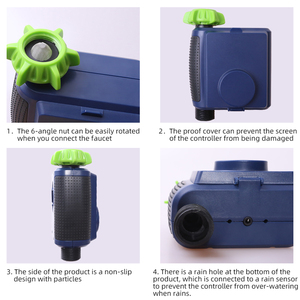 Controlador de temporizador de agua automático inteligente para jardín, temporizador de riego inteligente con riego por goteo y temporizador, características de riego - Product Image 2