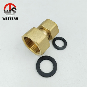 Conexión Roscada de Latón para Tubería MS Blank CW617N, Hembra, 3/4 x 3/4 <span class=keywords><strong>Pulgadas</strong></span>, <span class=keywords><strong>DN</strong></span> 15, Tuerca de Unión con Sellado Plano - Product Image 2