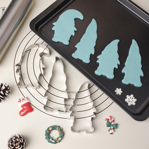 Chất Lượng Cao 3Pcs Giáng Sinh Công Cụ Nướng Cookie Khuôn Cấp Thực Phẩm Cookie Công Cụ Thép Không Gỉ Lùn Cookie Cutter Set - Product Image 4