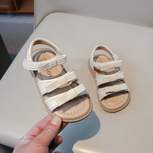 Sandalias de Verano para Mujer, Estilo Coreano, con Lazo, Tipo Princesa, Punta Abierta - Product Image 5