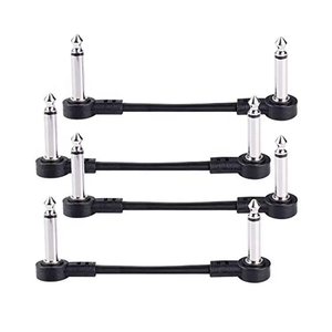 1/<span class=keywords><strong>4</strong></span> inch TS Jack ngắn guitar điện vá cáp 90 độ góc PVC Áo khoác cho Microphone Loa MP3 âm thanh video phụ kiện - Product Image 3
