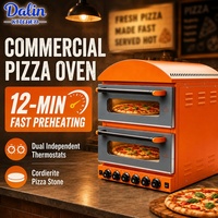 Four à pizza électrique commercial à double étage, four à pizza commercial à double étage pour restaurant, pizzeria, équipement de restauration
