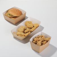 Emballage de fast-food jetable à impression personnalisée boîte à hamburger de poulet frit porte-frites conteneur en papier à emporter à emporter