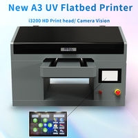 Mesin Cetak UV Otomatis A3 I3200-u1 HD dengan Efek Embos 3D, Printer Flatbed untuk Casing Ponsel, Pulpen, Botol Silinder
