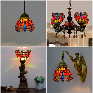 Tiflris vetro colorato paralume 6 "lampada da scrivania <span class=keywords><strong>lampadario</strong></span> paralume di ricambio, Retro paralume <span class=keywords><strong>per</strong></span> <span class=keywords><strong>lampadario</strong></span> lampada da parete - Product Image 4