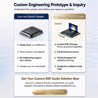 OEM ODM Amplifier Audio DSP Mobil 4 Kanal dengan Crossover Kelas AB 9~16V Daya Tinggi Kontrol PC APP untuk Pengecer Suku Cadang Mobil