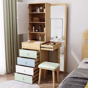 Juego de Dormitorio para Mujer en Color Blanco 2022, Muebles Ahorradores de Espacio, Tocador Multifuncional con Espejo - Product Image 3