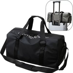 Sac de sport et de <span class=keywords><strong>voyage</strong></span> pour homme de grande capacité, imperméable, avec boîte à roulettes, séparation sèche et humide portable, doublure en nylon - Product Image 1