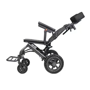 Lightweight Foldable Wheelchair with 150 Degree Reclining New Design for Rehabilitation Therapy Supplies