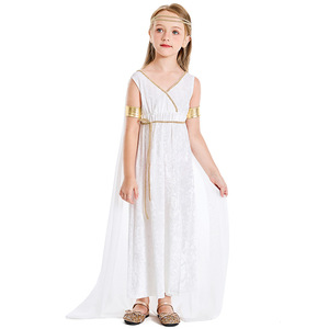 Disfraz de Halloween para Niñas, Vestido Largo Blanco de Diosa Griega, Capa de Atenea, para Representaciones Teatrales, Cosplay, Carnaval - Product Image 2