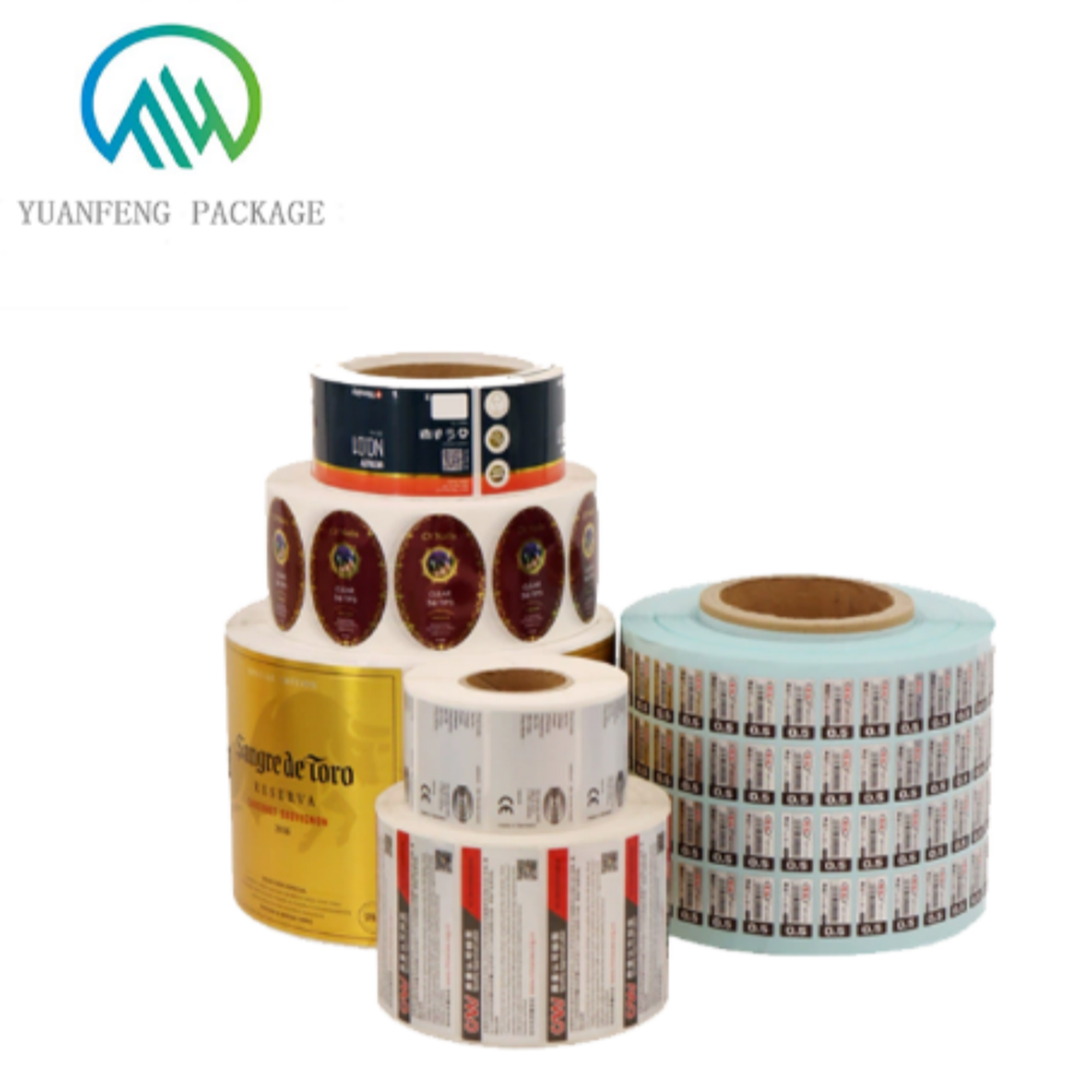 High Adhesion Quick Dry Waterproof Recyclable Vinyl Label Roll for Supermarket Fresh Fruit Box Packaging with Design