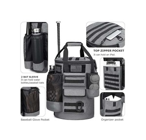 Bolsa de Béisbol, Organizador de Accesorios para Entrenamiento de Béisbol, Estilo Táctico, Bolsa de Softbol con Base Antideslizante - Product Image 3