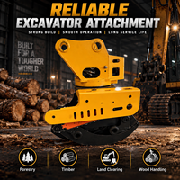 Hydraulic Tree Shear Grapple Excavator Forestry Attachment for Cutting Logs Timber Wood and Land Clearing Applications