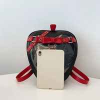 Moda novedad diseño único de Apple Ita mochila personalizada ventana transparente mostrar Pin pantalla Ita bolsas niñas Lolita mochila