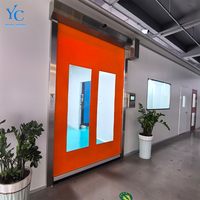 Porte à fermeture éclair en PVC professionnelle, résistante aux chocs, anti-poussière, à enroulement rapide pour salle blanche et atelier