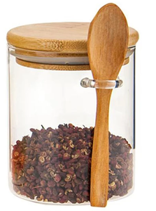 2026 NOUVEAU <span class=keywords><strong>sucrier</strong></span> avec couvercle en bambou et cuillère en <span class=keywords><strong>verre</strong></span> transparent pour le stockage de la cuisine - Product Image 4