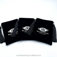 Sacs de rangement pour cartes de tarot en velours avec logo brodé, pochettes cadeaux en velours à pompon pour cartes d'oracle