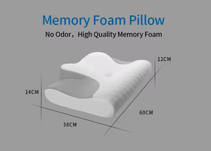 Oreiller cervical de contour en mousse à mémoire de forme marine moderne pour le soulagement de la douleur au cou et aux épaules, côté/dos/ventre, soutien du sommeil profond - Product Image 4
