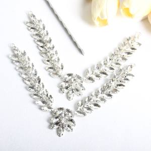 Chaîne en métal <span class=keywords><strong>marquise</strong></span> 7x15 avec strass en <span class=keywords><strong>verre</strong></span> pour empeignes de chaussures, garnitures de robes, accessoires de couture - Product Image 1