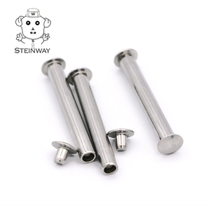 Fabricants chinois de rivets semi-tubulaires à double capuchon, rivets tubulaires à tête plate, rivets mâles-femelles en acier inoxydable - Product Image 3