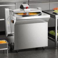 Automatische roestvrijstalen groente snij-, raspen- en blokjesmachine, commerciële fruit- en groentesnijder voor sala, food-grade