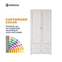 Grande Armoire Métallique avec Meuble Supérieur pour Rangement de Vêtements, Idéale pour Chambre Familiale, Villa, Unité de Rangement Intérieur
