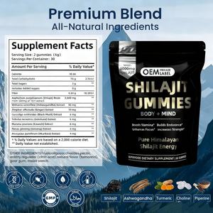 Oem Halal Shilajit Gummies Met Ashwagandha, Honing Pure Himalayan Shilajit Gold Gummies 3000Mg Voor Energie En Immuniteitsondersteuning - Product Image 4