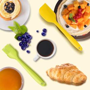 Espátula de silicona antiadherente, resistente al calor, colorida, para cocina, hornear, mezclar, sin BPA, apta para lavavajillas, 9 piezas - Product Image 2