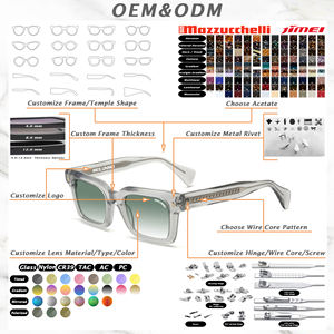 Gafas de Sol de Lujo de Alta Calidad con Diseño de Moda Ovalado de Gran Tamaño en Acetato para Hombre y Mujer con Lentes CR39 y Logotipo Personalizado - Product Image 4