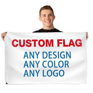 Drapeaux publicitaires d'extérieur du fabricant, bannières 90*150cm, double face, drapeau personnalisé - Product Image 3